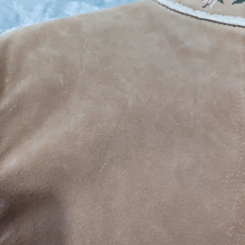 St. John's Bay XL  Faux Suede 90s Vintage Jacket Warm Pockets Floral - Picture 4 of 16